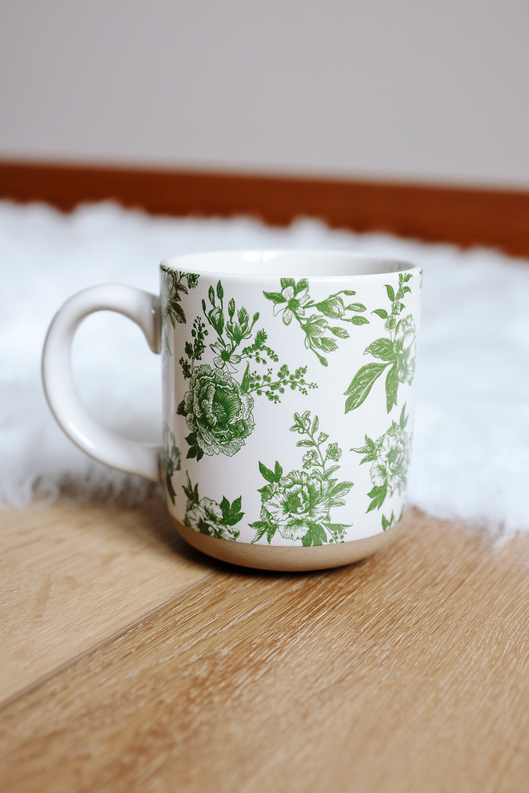 Green Delft Stoneware Coffee Mug