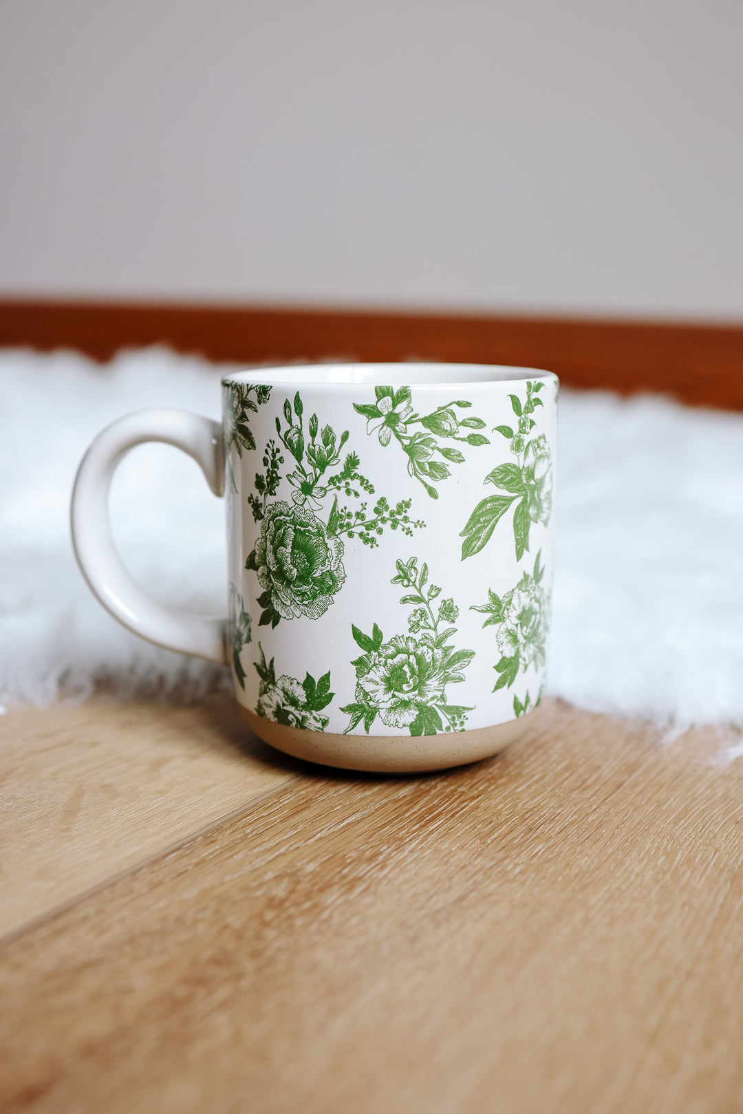 Green Delft Stoneware Coffee Mug