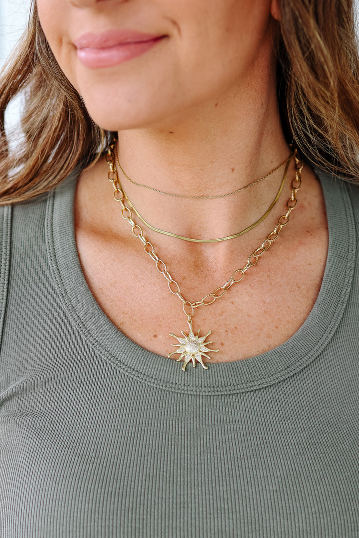 Sun Charm Necklace