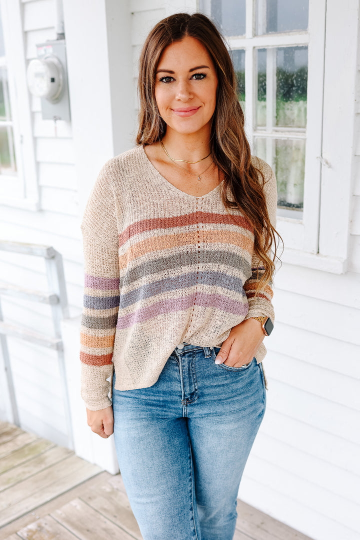 Madison Rainbow Stripe Sweater