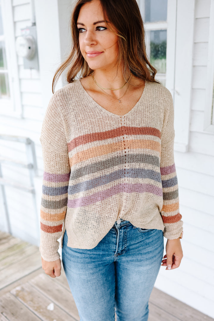 Madison Rainbow Stripe Sweater