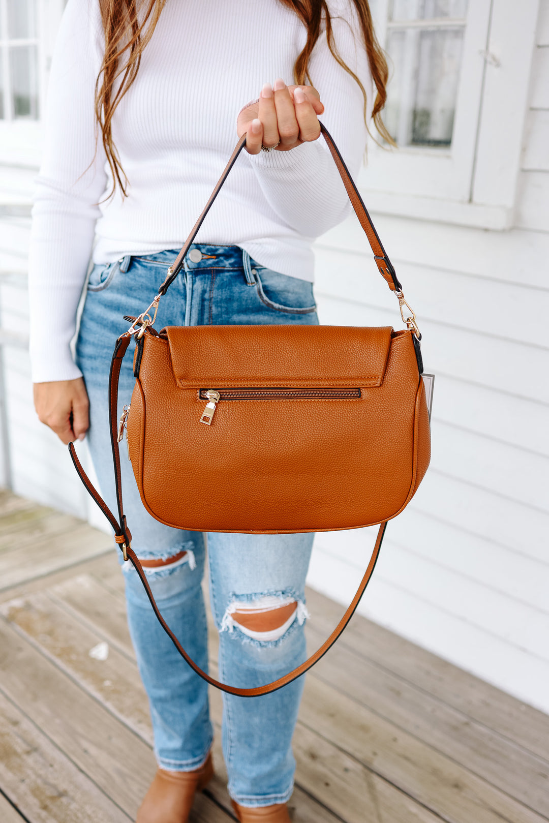 Monet Stud Crossbody - Brown