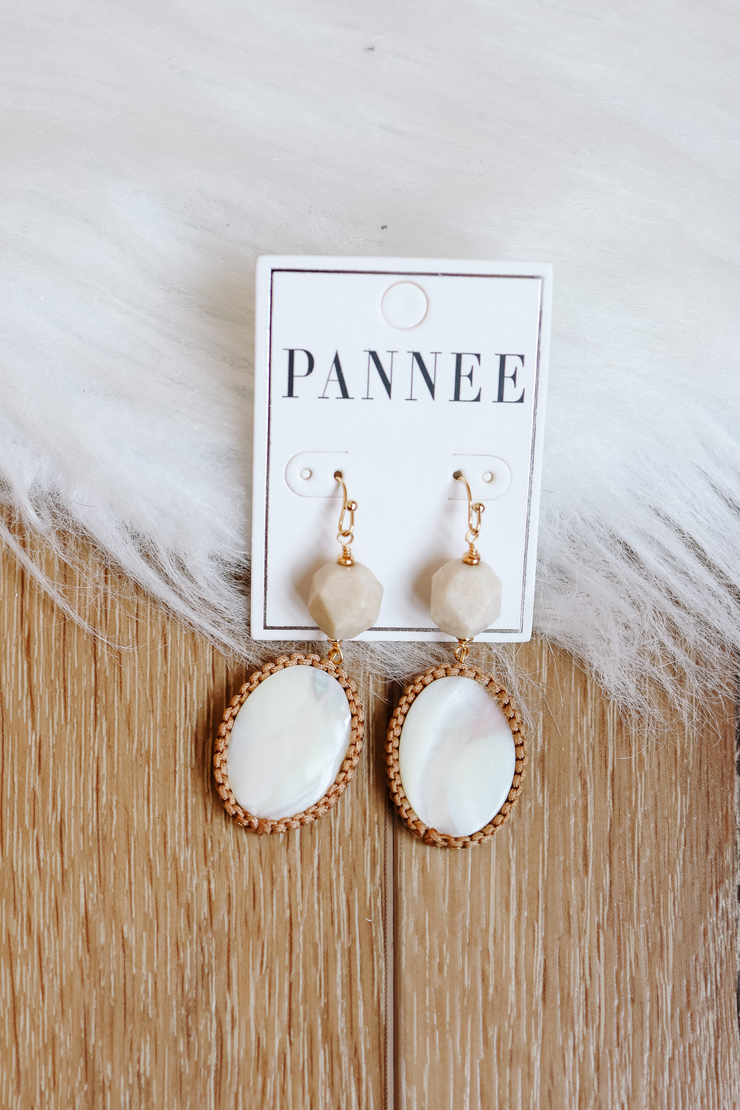 Shell & Stone Dangle Earrings