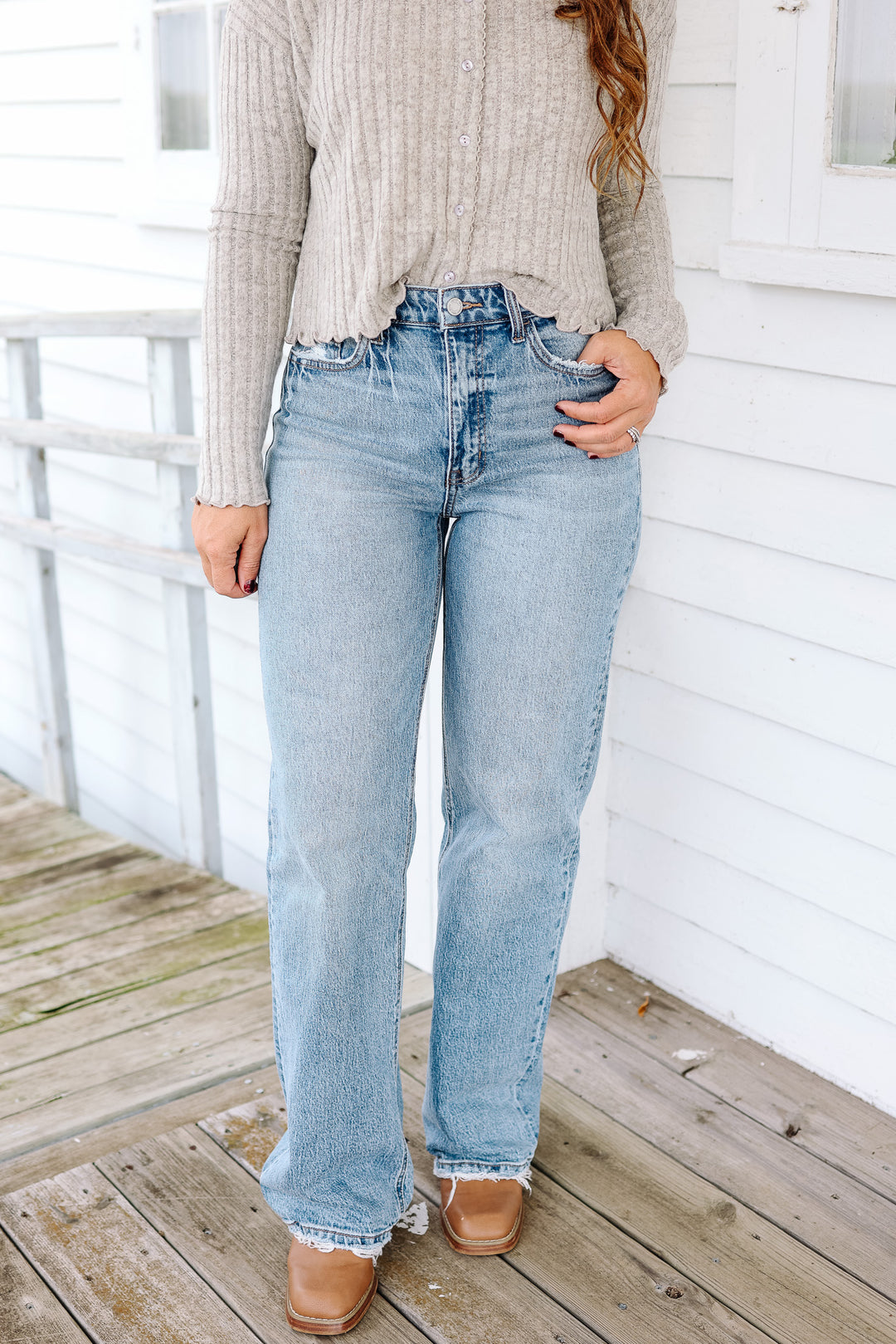 VERVET: Quinn High Rise 90's Wide Leg Jeans