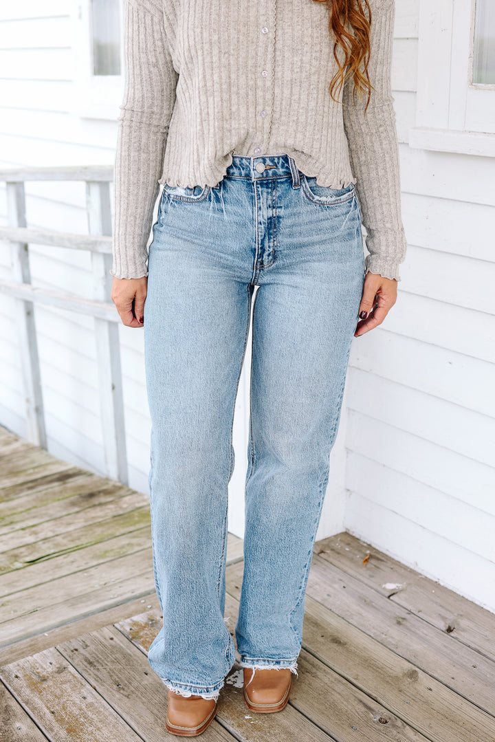 VERVET: Quinn High Rise 90's Wide Leg Jeans