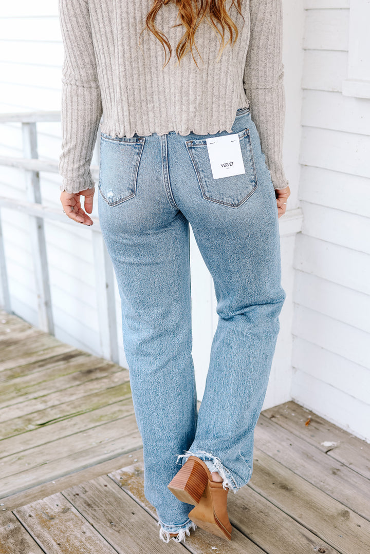 VERVET: Quinn High Rise 90's Wide Leg Jeans