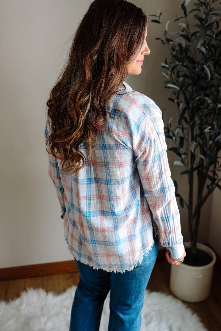 Dahlia Plaid Shirt - Grey/Blue