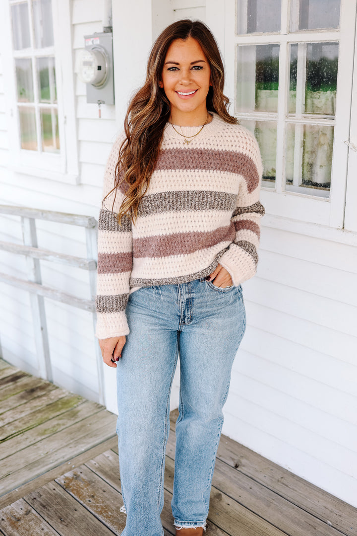 Skye Crochet Knit Sweater