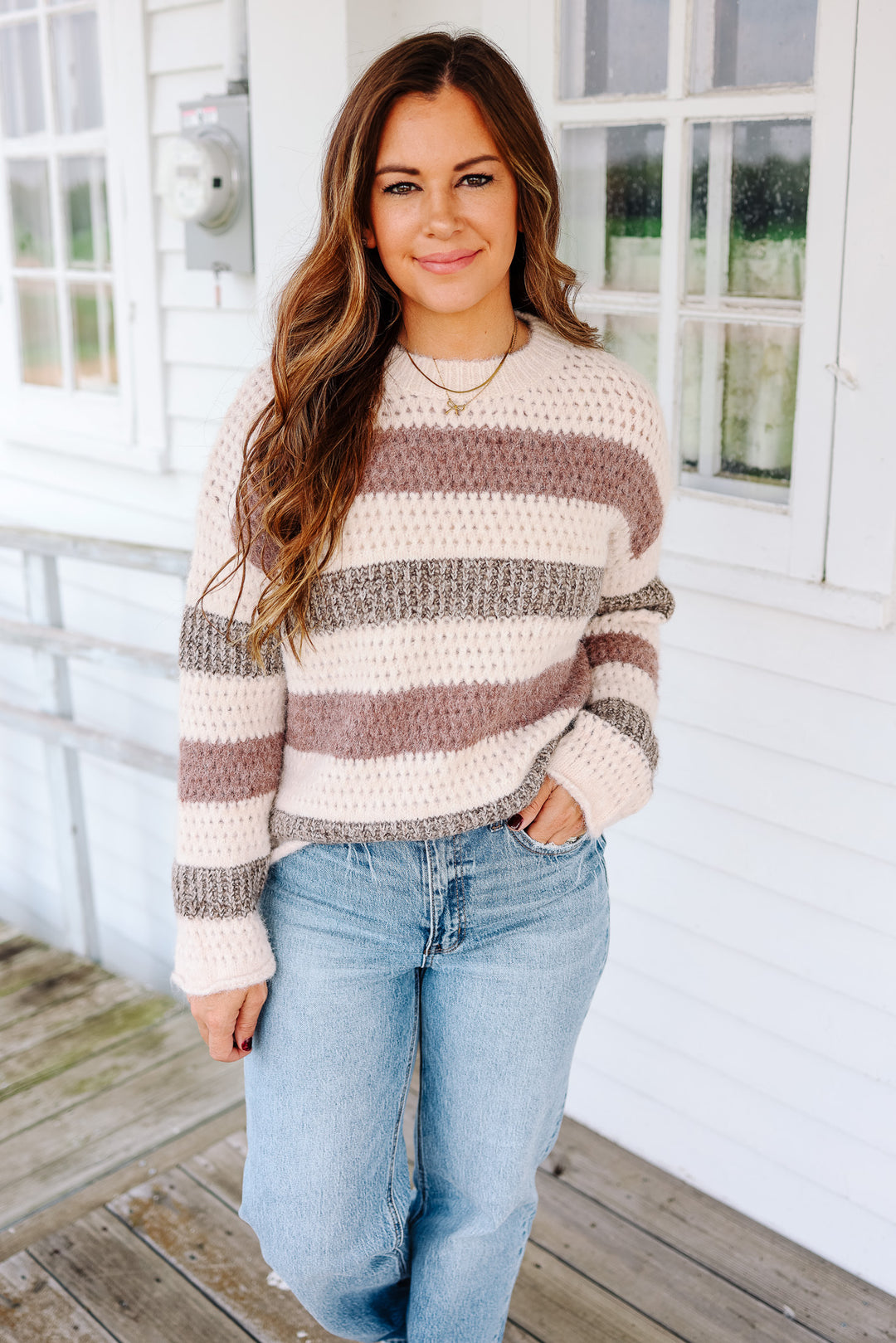 Skye Crochet Knit Sweater