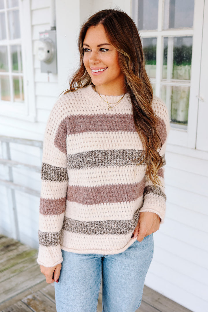 Skye Crochet Knit Sweater