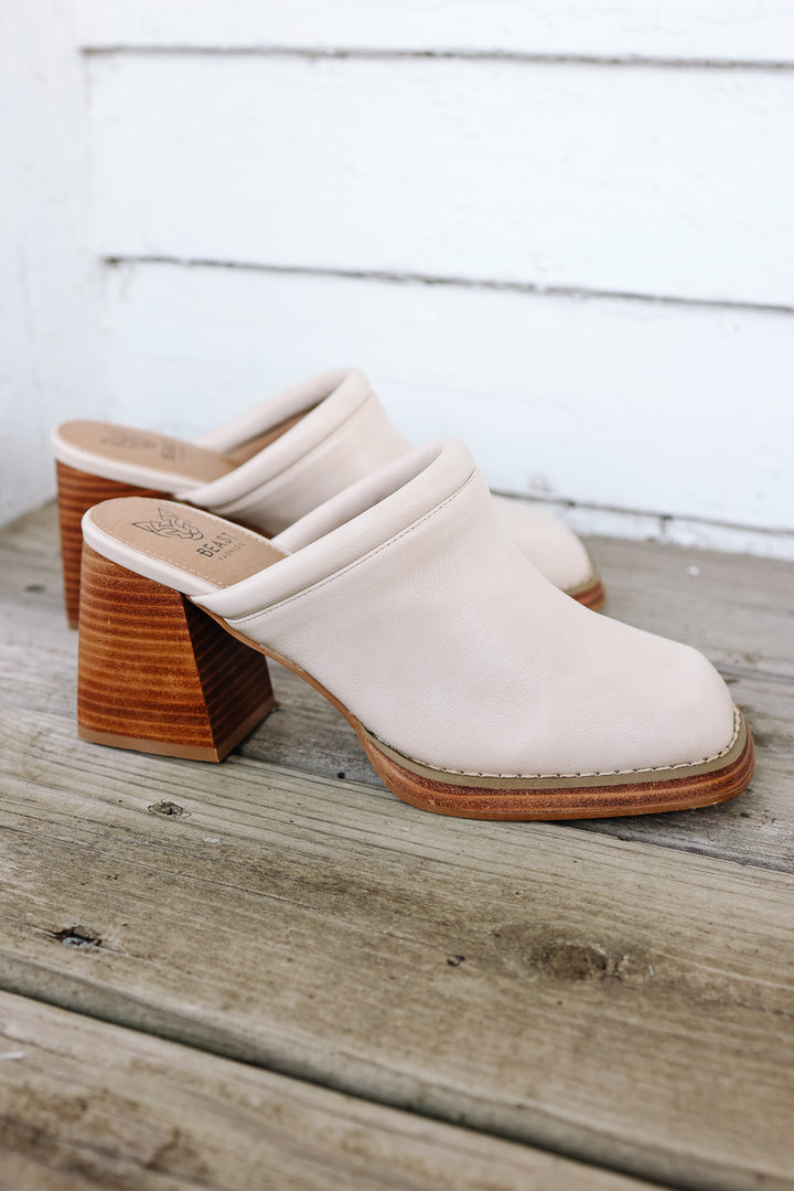 Francesca Heeled Mule - Sand