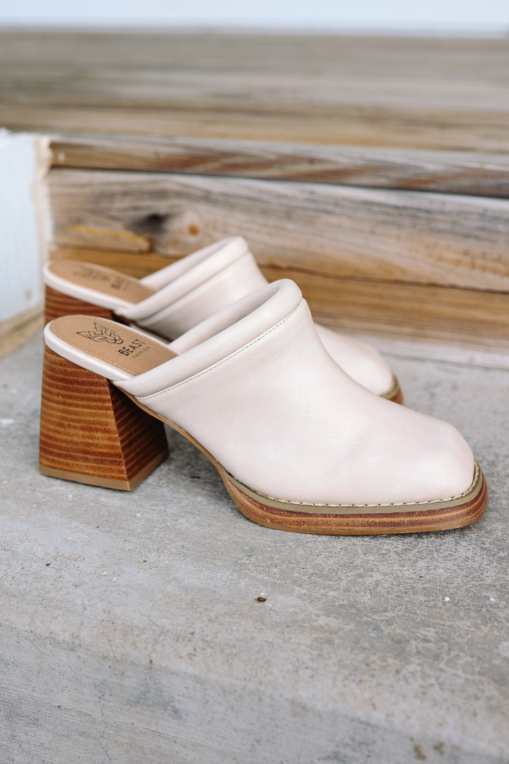 Francesca Heeled Mule - Sand