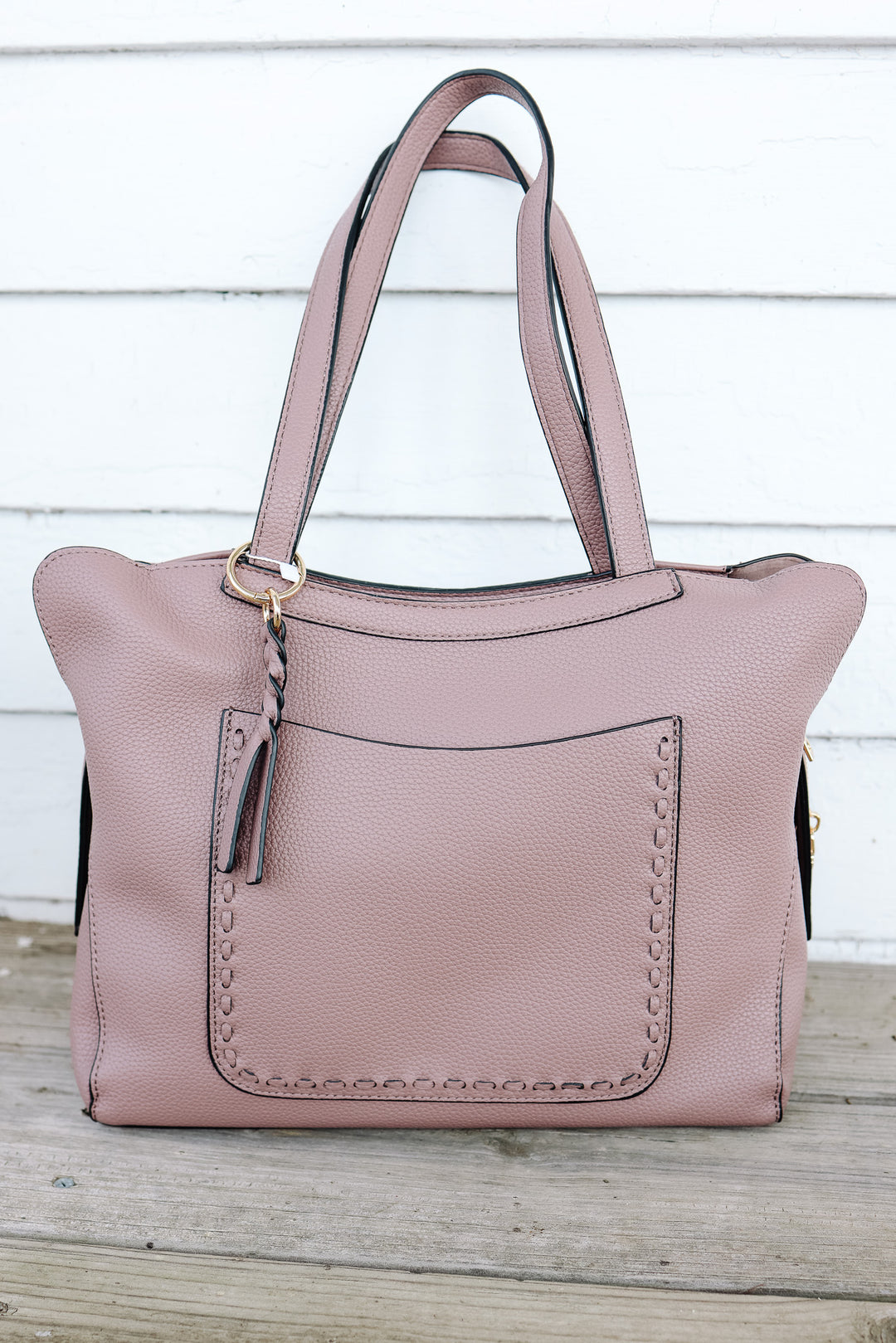 Hunter Pocket Front Tote - Dark Mauve