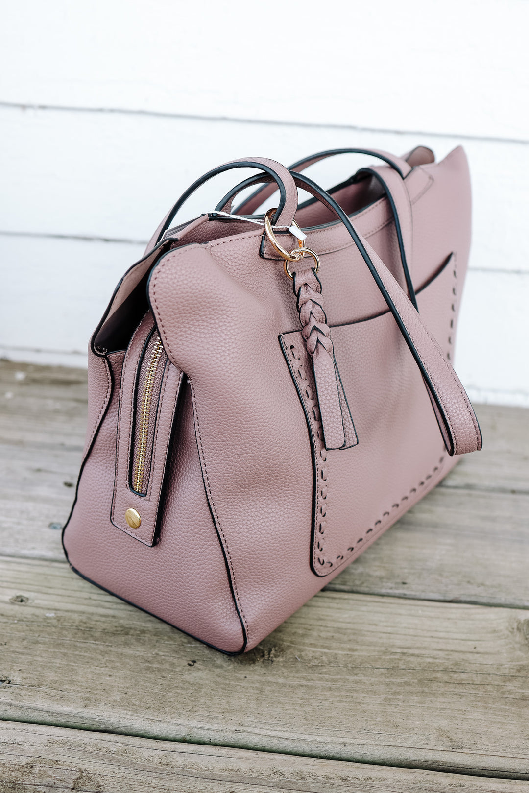 Hunter Pocket Front Tote - Dark Mauve