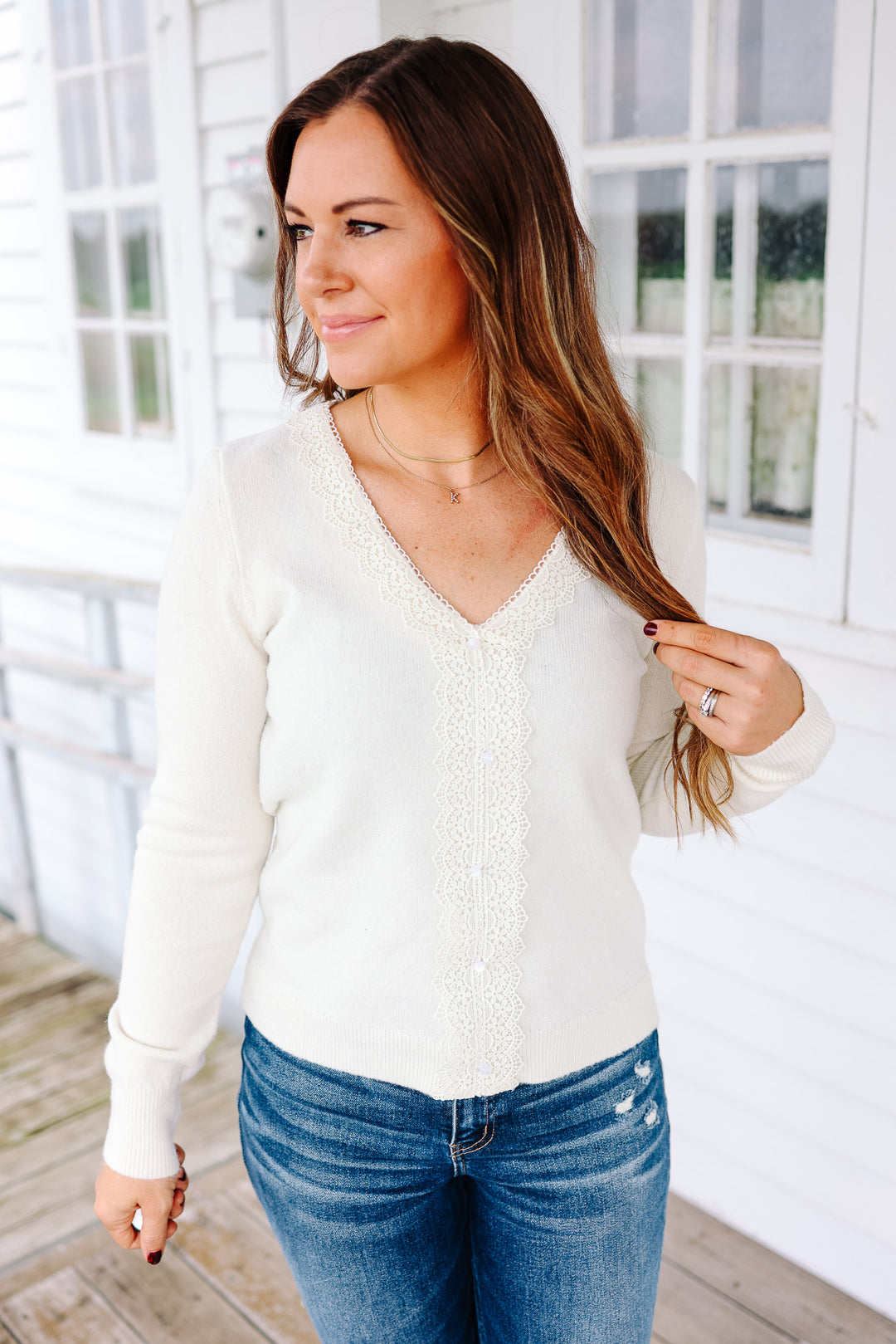 Aspen Lace Detail Sweater