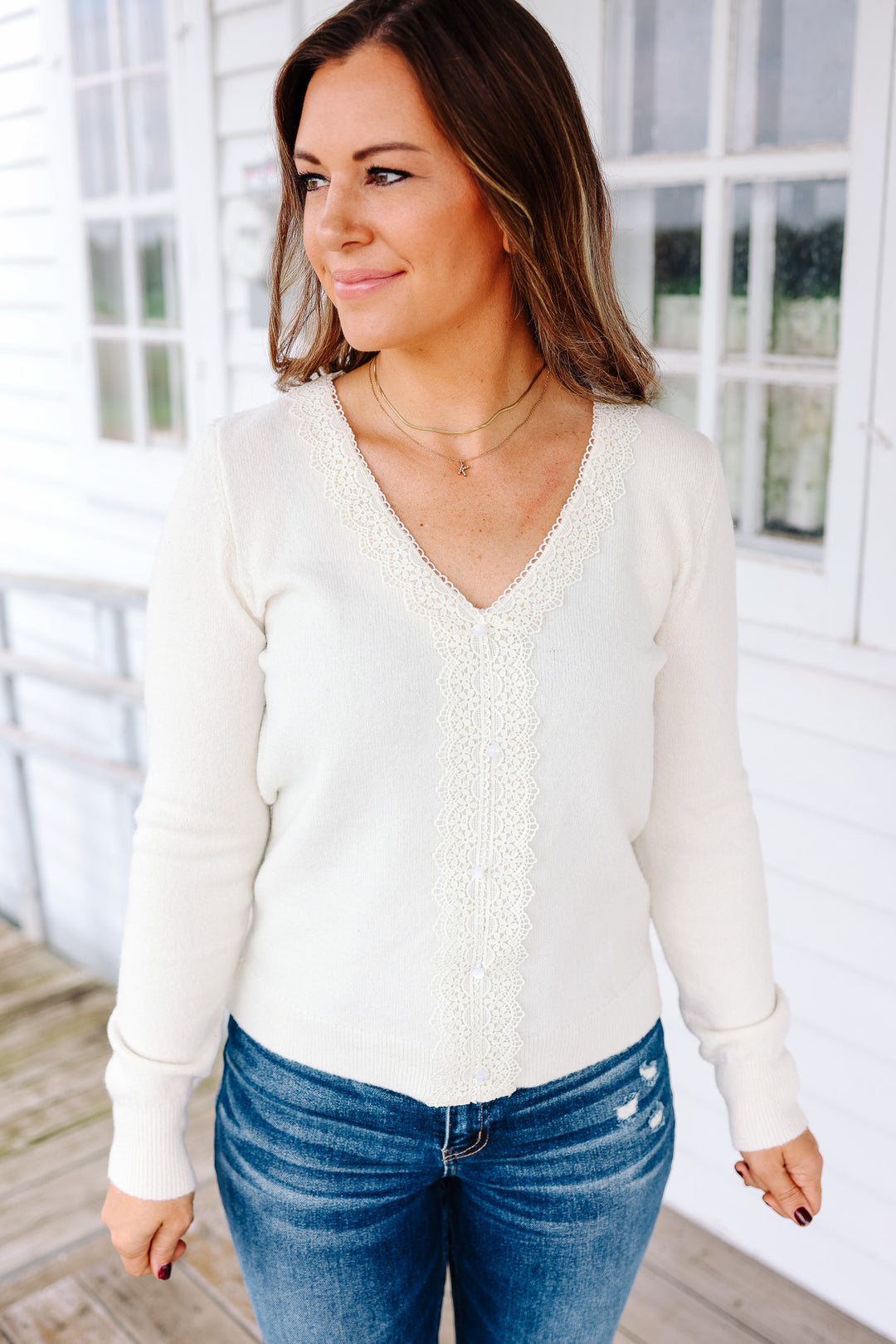 Aspen Lace Detail Sweater