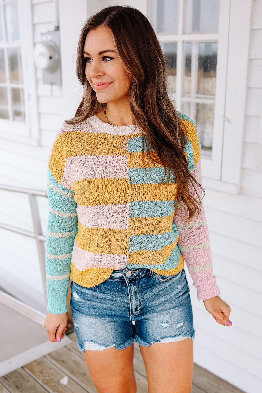 Kyra Colorblock Stripe Sweater