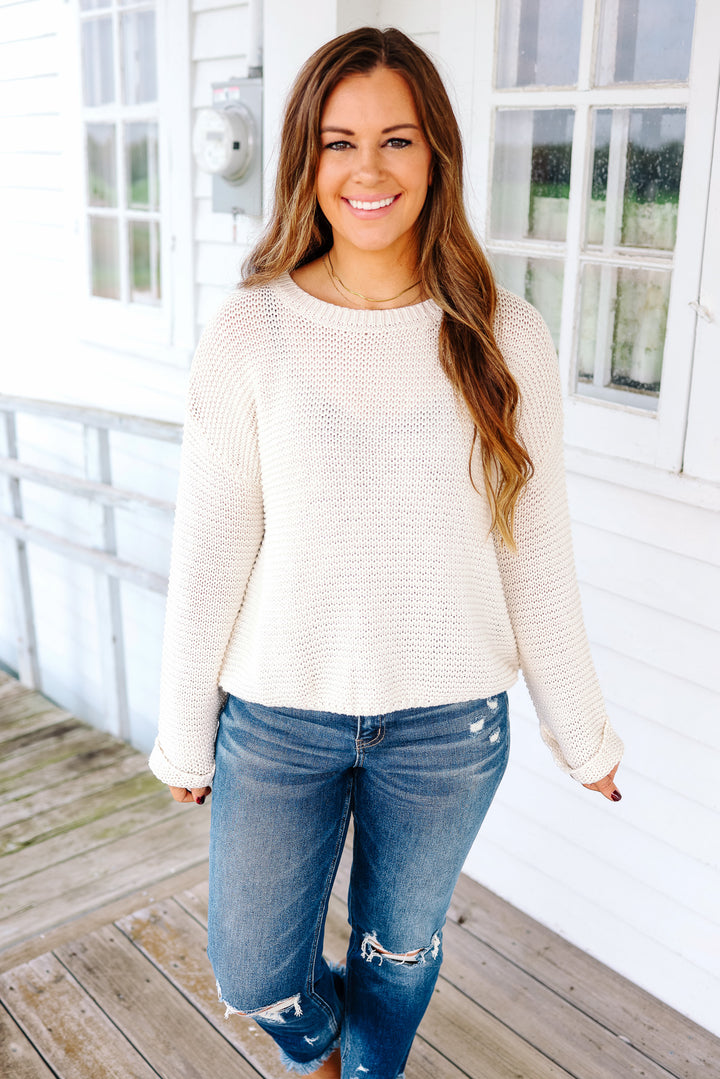 Thalia Chunky Knit Sweater - Oatmeal