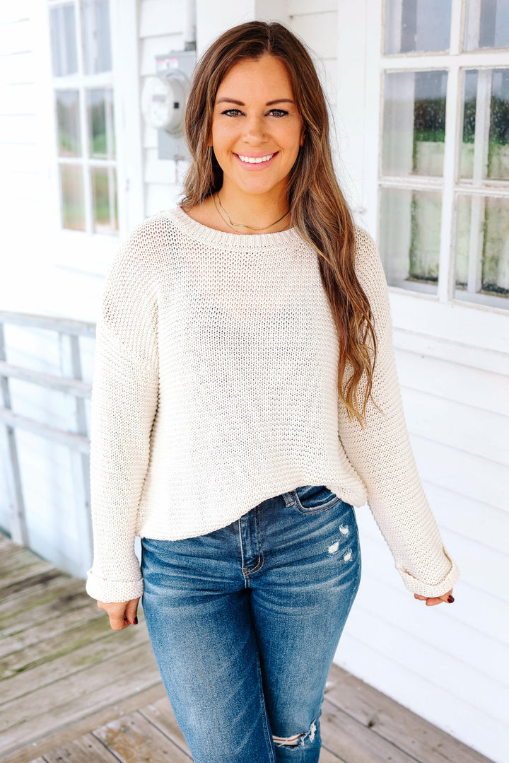 Thalia Chunky Knit Sweater - Oatmeal