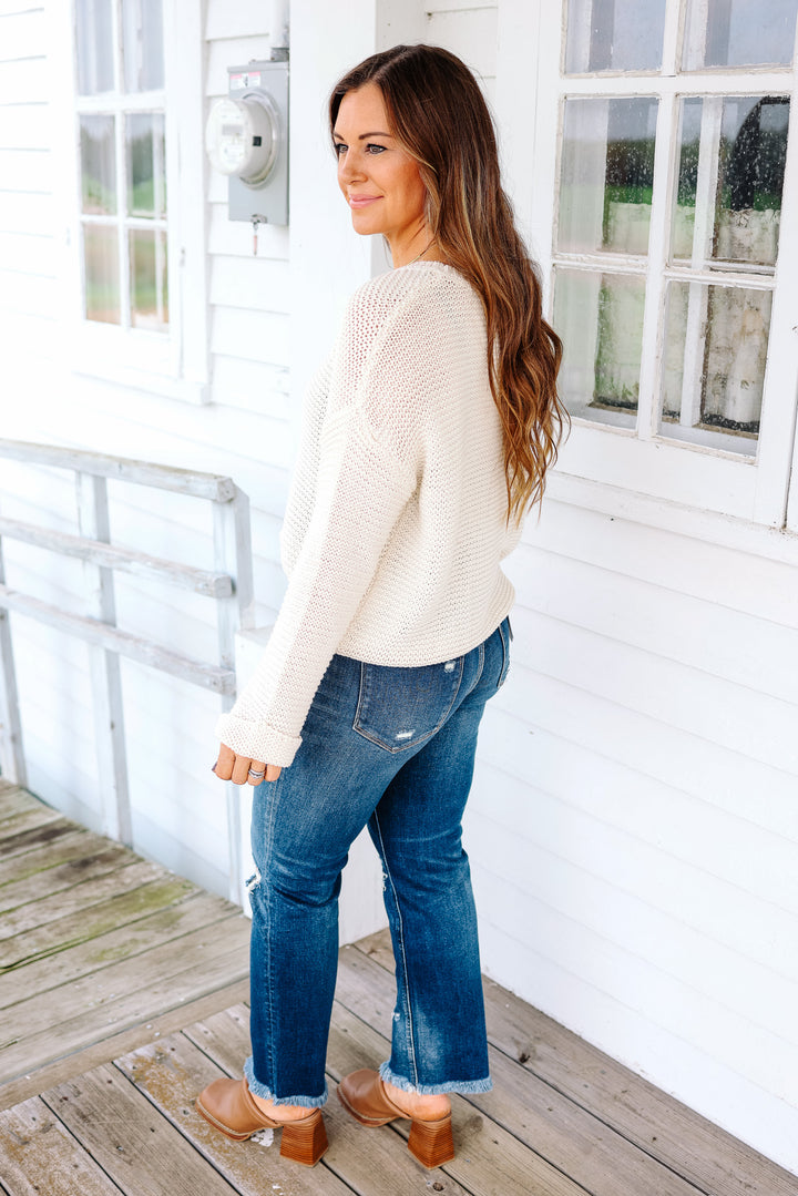 Thalia Chunky Knit Sweater - Oatmeal