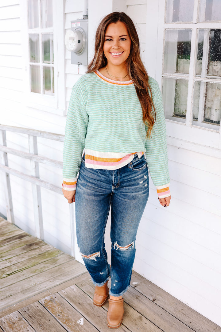 Nora Crochet Knit Sweater