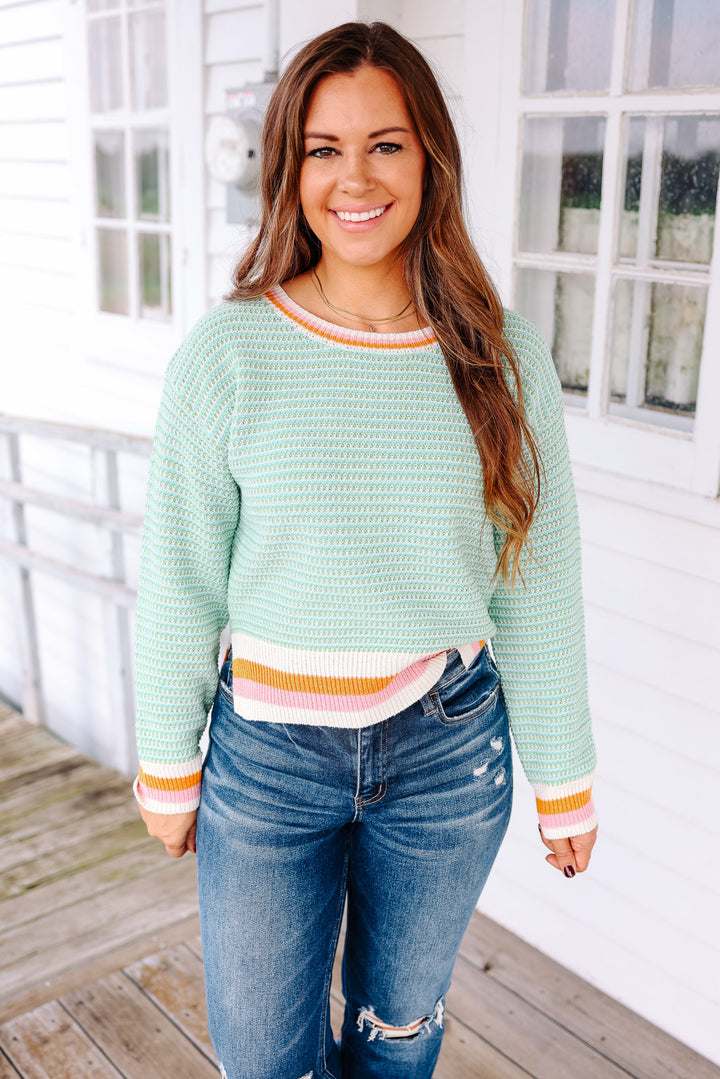 Nora Crochet Knit Sweater