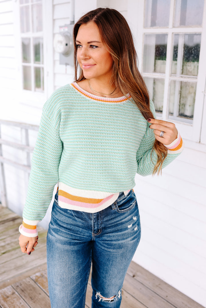 Nora Crochet Knit Sweater