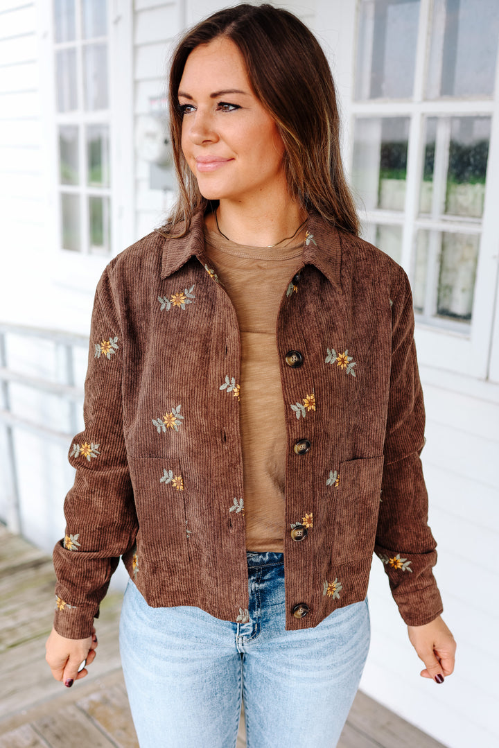 Tate Embroidered Corduroy Jacket