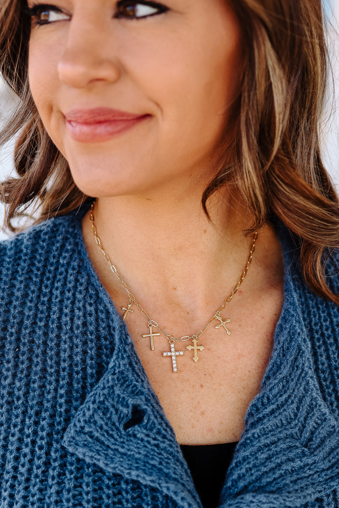 Cross Variation Charm Necklace