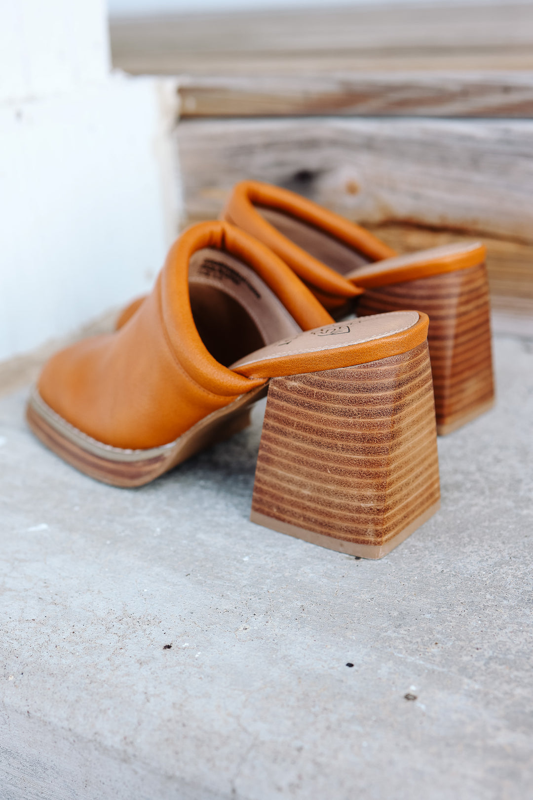 Francesca Heeled Mule - Camel