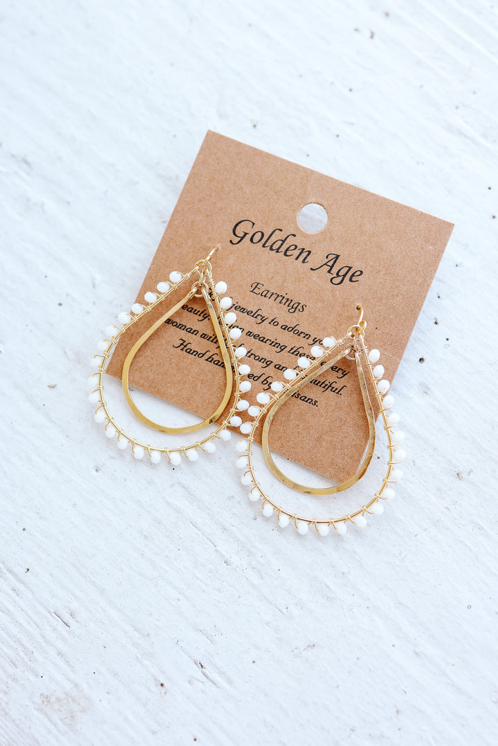 Sia Beaded Teardrop Earrings