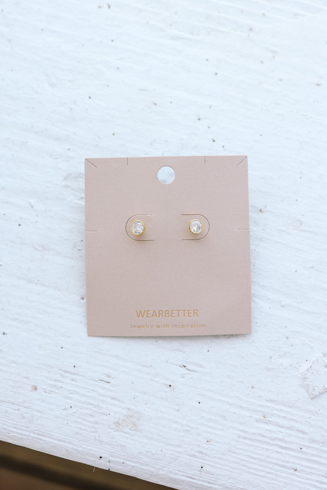 Zirconia Round Cubic Stud Earrings