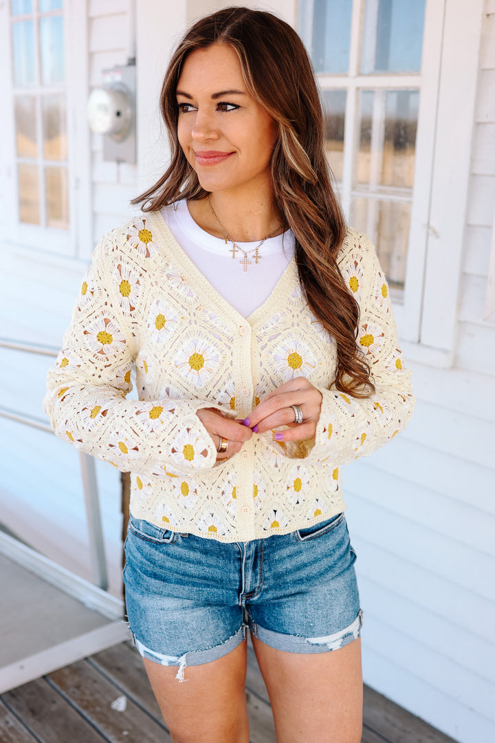 Daisy Crochet Cardigan