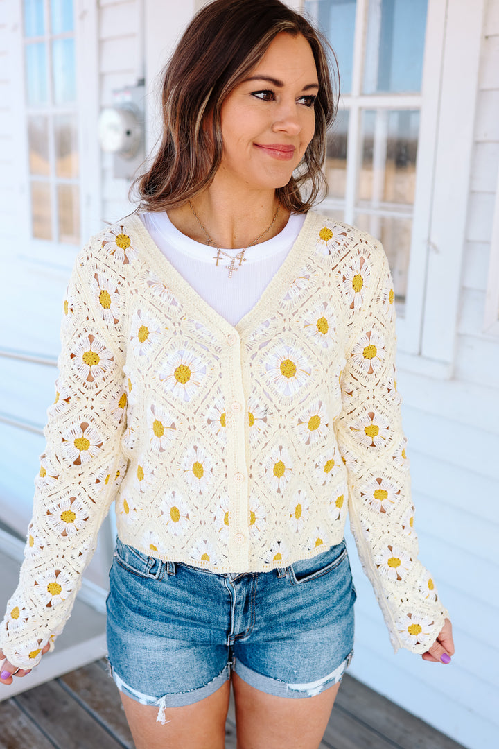 Daisy Crochet Cardigan