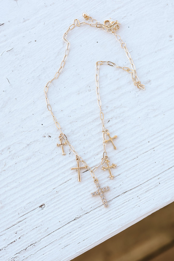 Cross Variation Charm Necklace