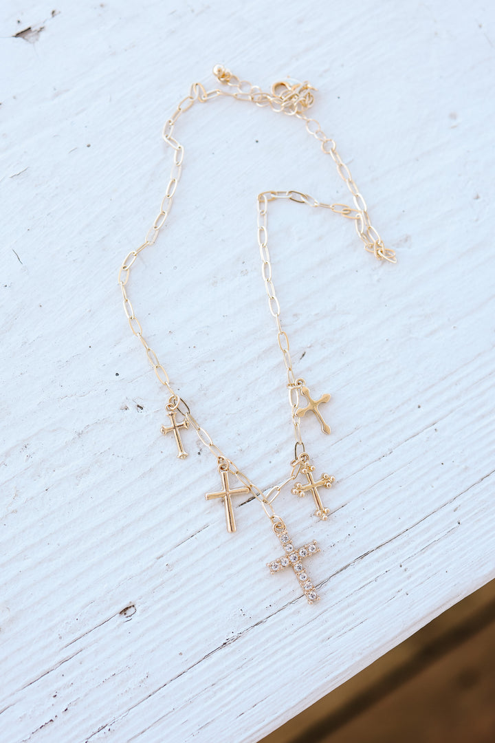 Cross Variation Charm Necklace