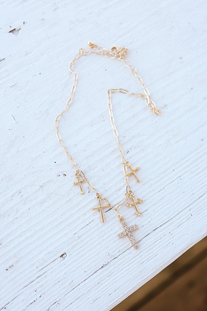 Cross Variation Charm Necklace