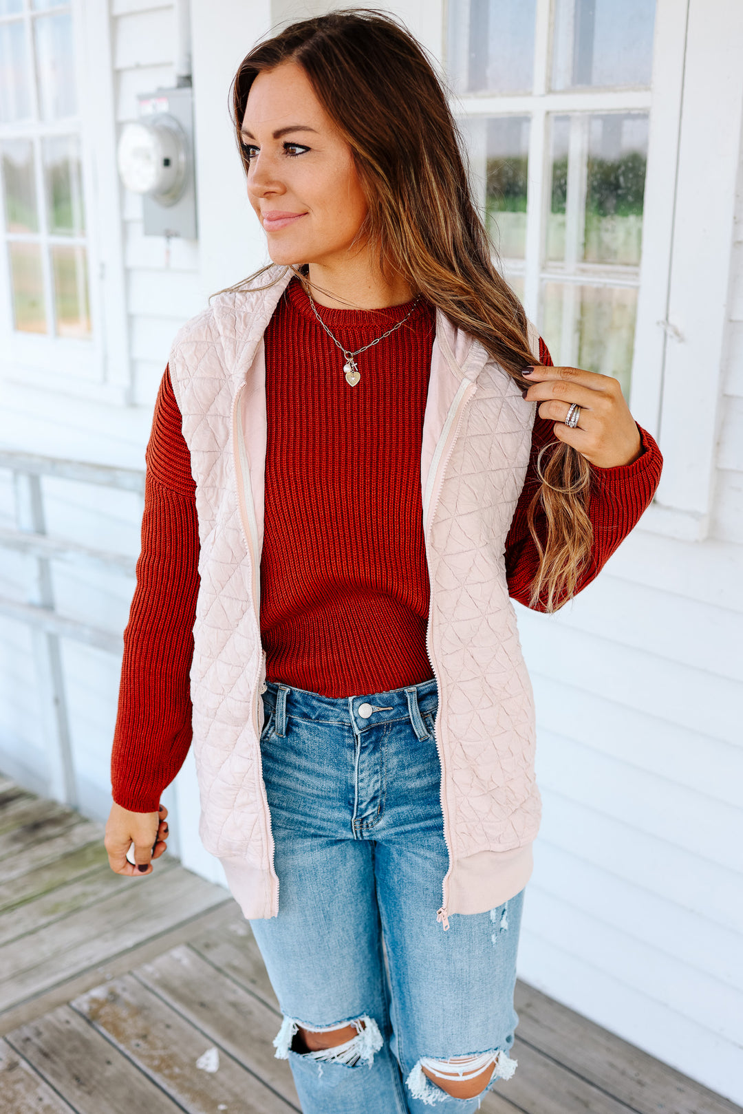 Rory Quilted Hooded Vest