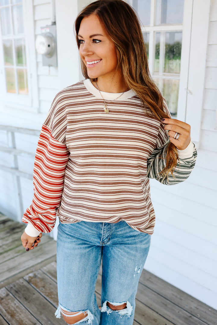 Dylan Striped Colorblock Pullover