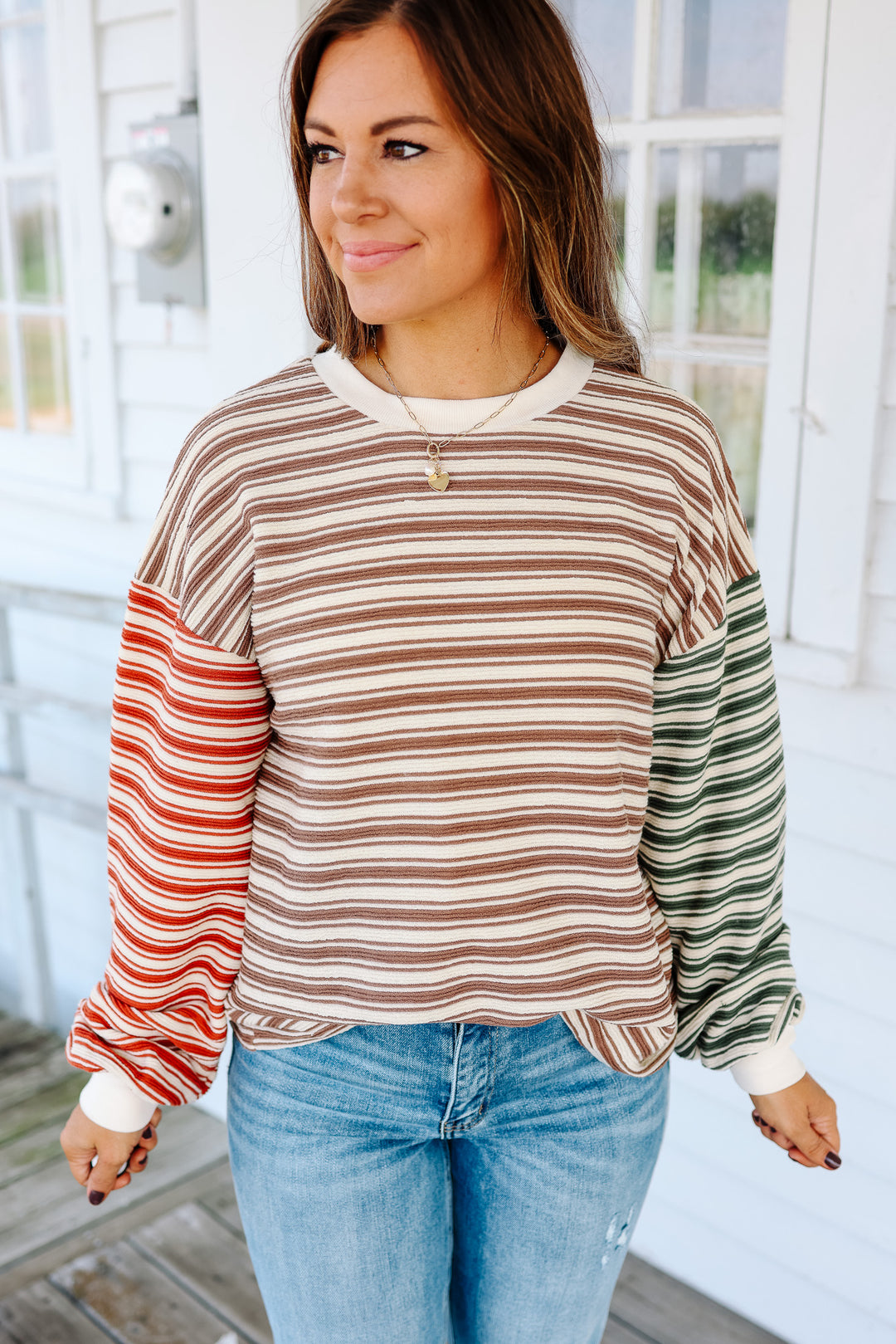 Dylan Striped Colorblock Pullover