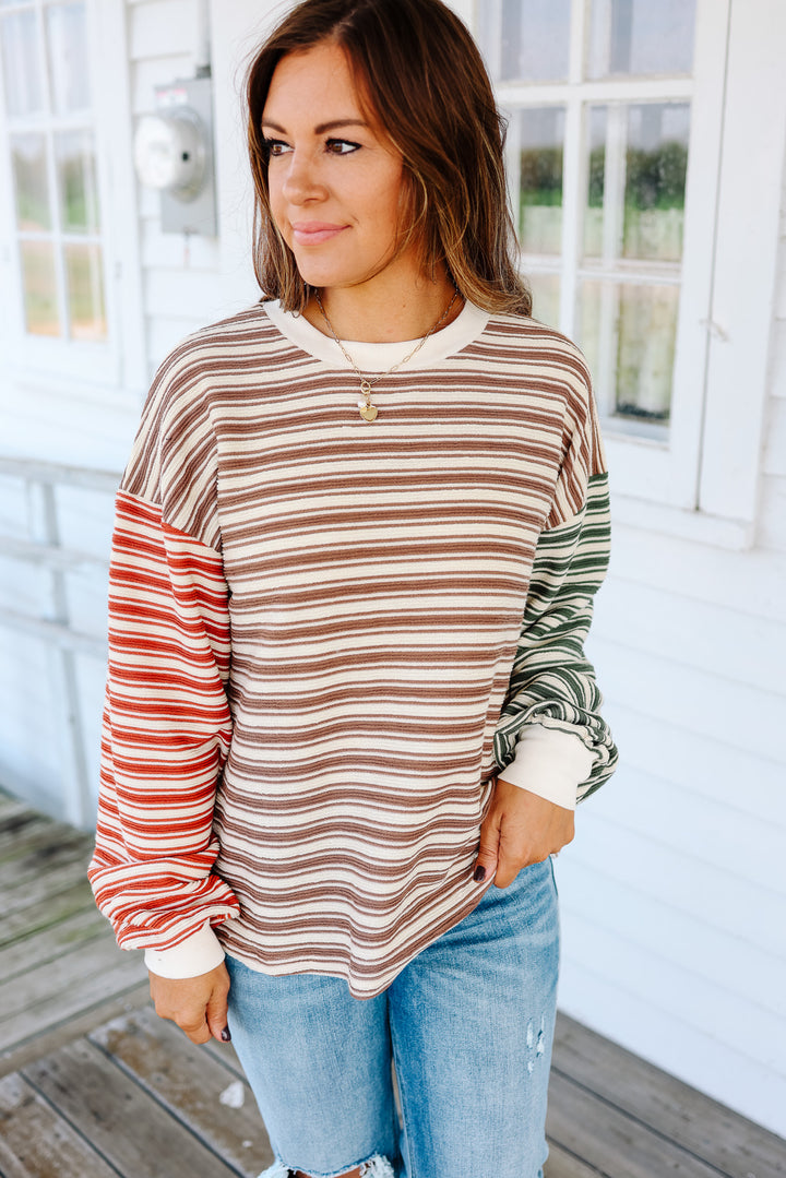 Dylan Striped Colorblock Pullover