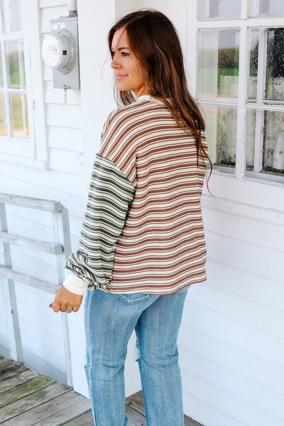 Dylan Striped Colorblock Pullover