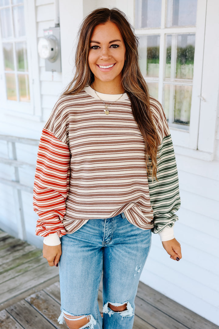 Dylan Striped Colorblock Pullover