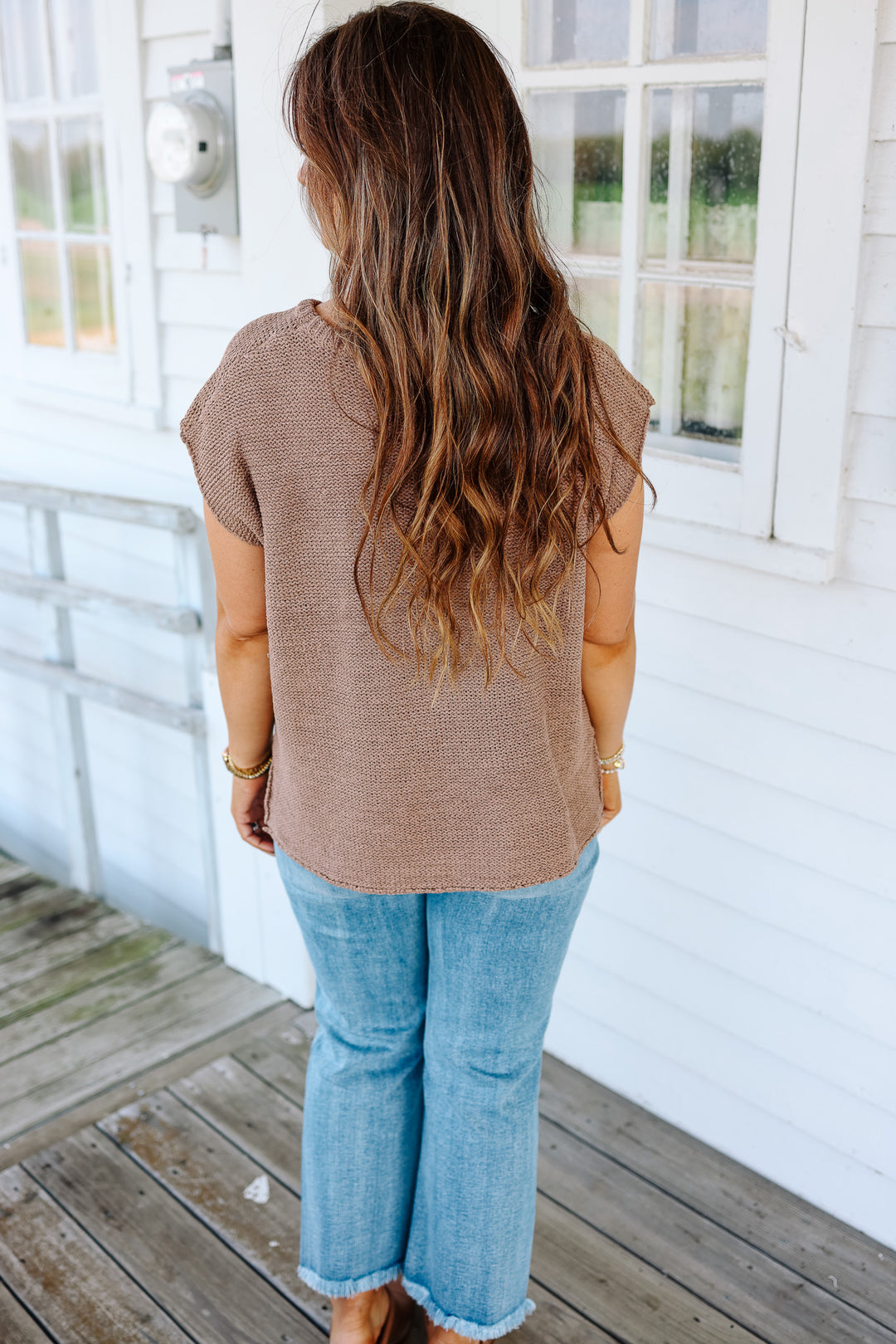 Aspen Sweater Tank Top - Mocha