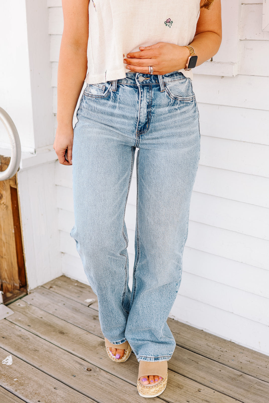 VERVET: Quinn High Rise 90's Wide Leg Jeans