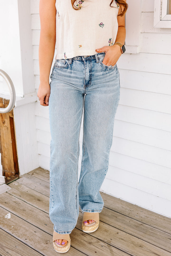 VERVET: Quinn High Rise 90's Wide Leg Jeans