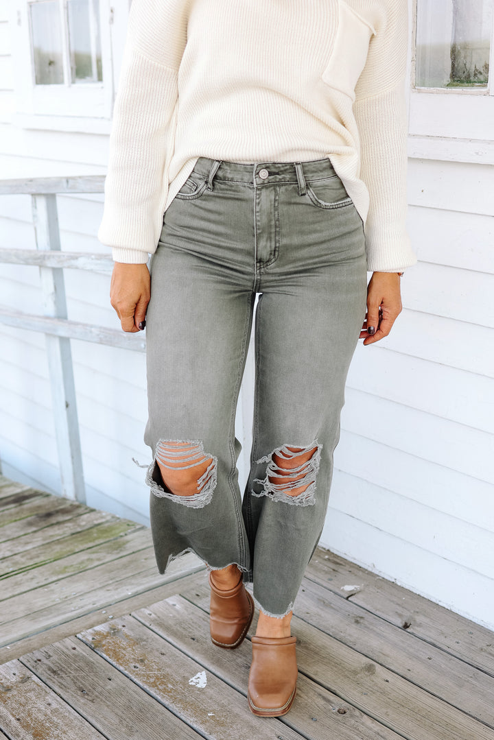 VERVET: Charlie Vintage Cropped Flare Jeans