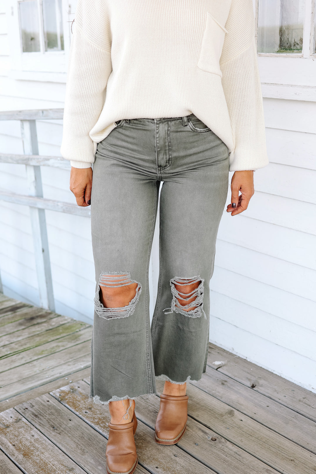 VERVET: Charlie Vintage Cropped Flare Jeans