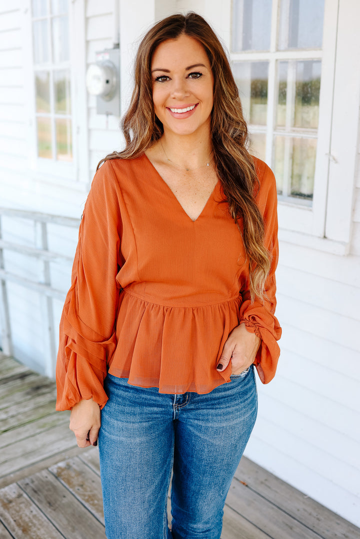 Gemma Balloon Sleeve Blouse