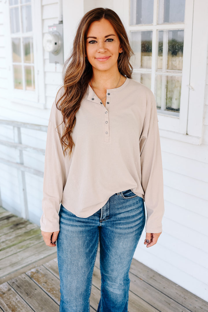 Linden Henley Knit Top